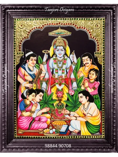 Sathyanarayana Authentic Tanjore Style Painting